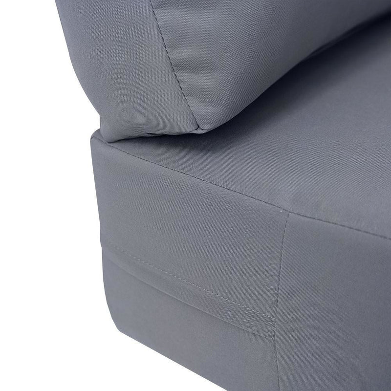 24 x 26 x 6 Knife Edge Medium Outdoor Deep Seat Back Rest Bolster Cover ONLY-AD001