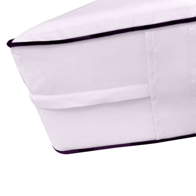 AD107 Contrast Pipe Trim 8" Twin-XL Size 80x39x8 Outdoor Fitted Sheet Slip Cover Only