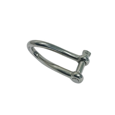 3/16" Stainless Steel 316 Twisted Shackle Screw Pin,520 Lb WLL Marine Grade