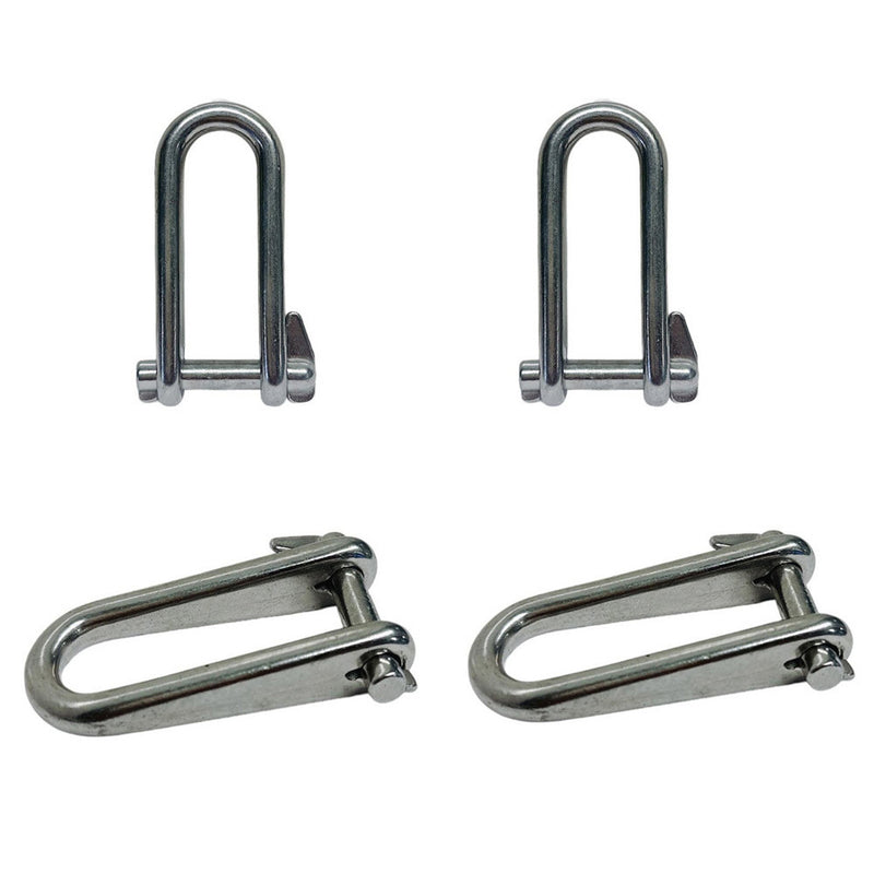 Marine Boat 1/4" Halyard Key Shackle Captive Pin 750 Lb WLL Stainless Steel 4Pcs