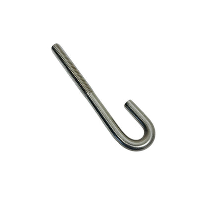 Marine Boat 3/8" x 3.75" J Bolt Spring Hook J-Bolt J Hook T316 Stainless Steel 4 Pcs