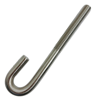 Marine Boat 3/8" x 3.75" J Bolt Spring Hook J-Bolt J Hook T316 Stainless Steel 4 Pcs