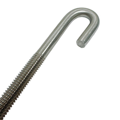 Marine Boat 3/8" x 3.75" J Bolt Spring Hook J-Bolt J Hook T316 Stainless Steel 4 Pcs