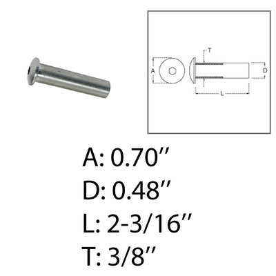 Marine Boat Decking Railing Dome Head Stud Receiver Wire Cable Railing Stainless Steel T316