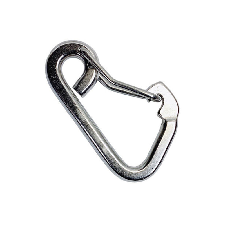 3/8" Harness Clip Spring Gate Snap Hook Carabiner Hook Stainless Steel T316 4Pcs