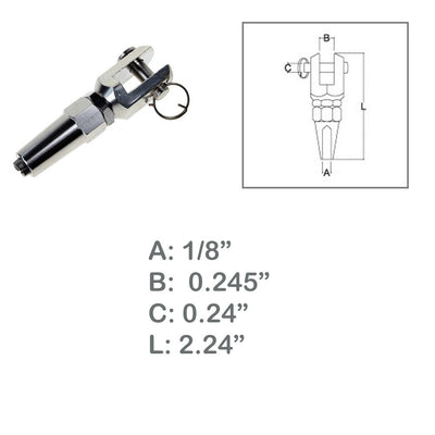 Marine Boat Swageless Jaw For Cable Wire Rail Railing Stainless Steel T316