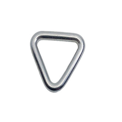 3/16" x 1" Triangle Ring Formed Welded Clips Buckles, Stainless Steel T316 4 Pcs