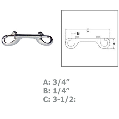 Stainless Steel T316 Marine Boat Double Bolt Snap Double Sided Trigger Snaps