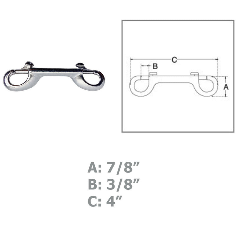 Stainless Steel T316 Marine Boat Double Bolt Snap Double Sided Trigger Snaps