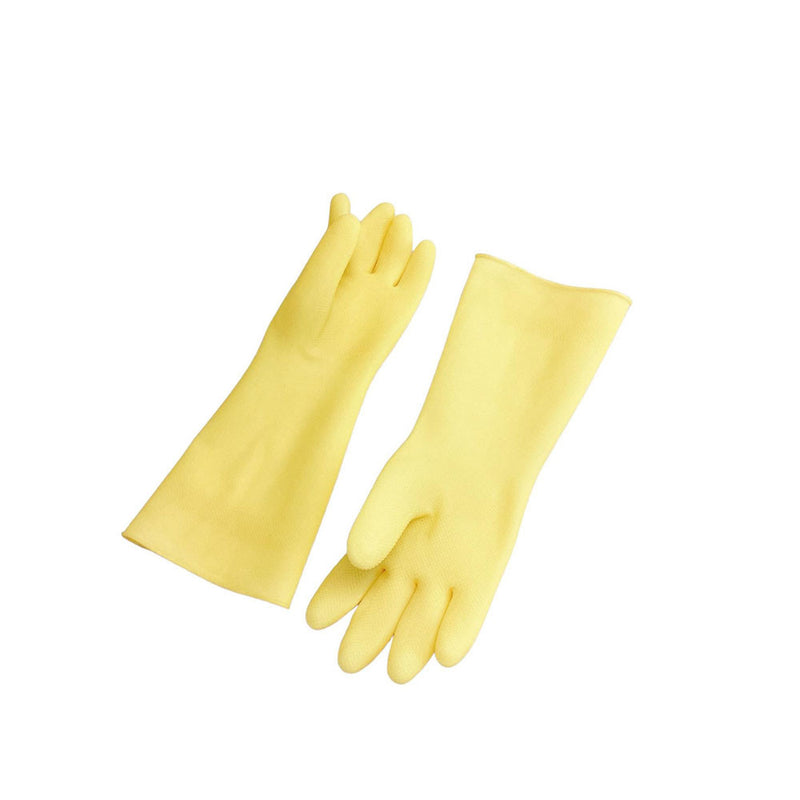 2 Pairs 13.5" Cleaning Gloves, Reusable Rubber Dish Gloves,Latex Non-Slip Gloves