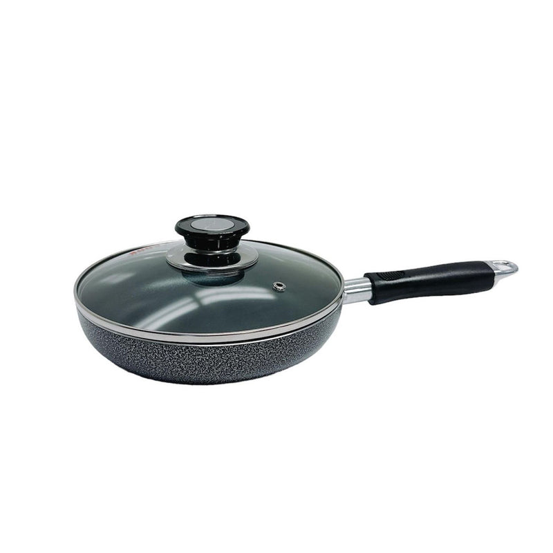 8" Nonstick Fry Pan With Lid Deep Frying Pan with Handle,Skillet,Dishwasher Safe