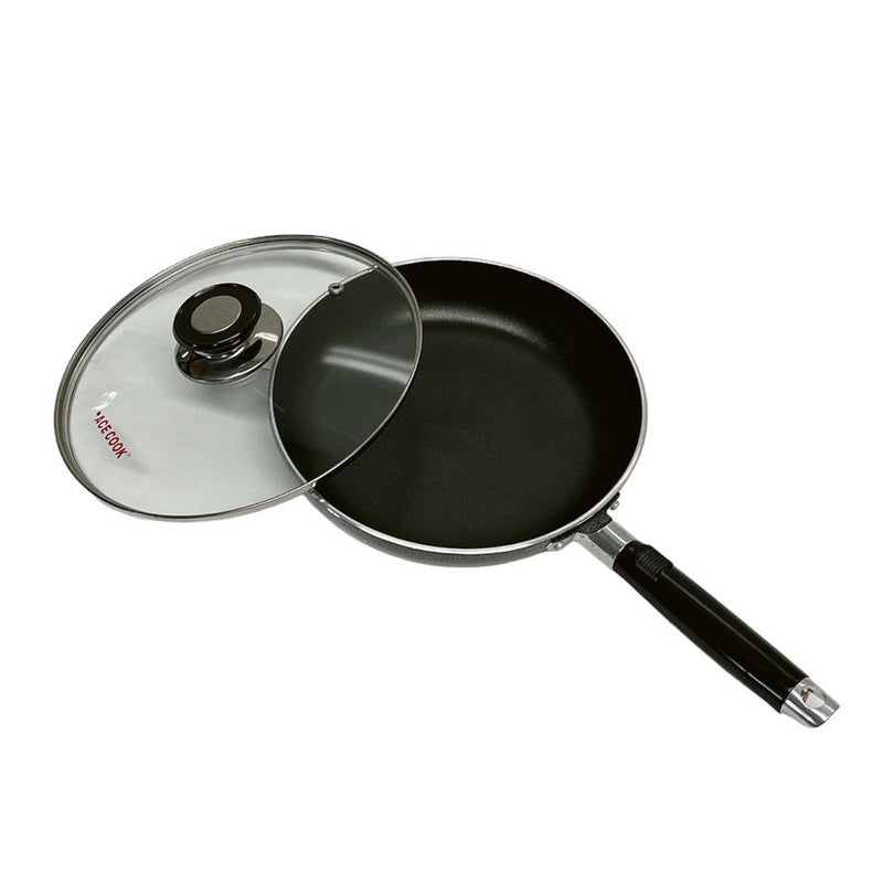 11" Nonstick Fry Pan W/ Lid Deep Frying Pan with Handle,Skillet,Dishwasher Safe