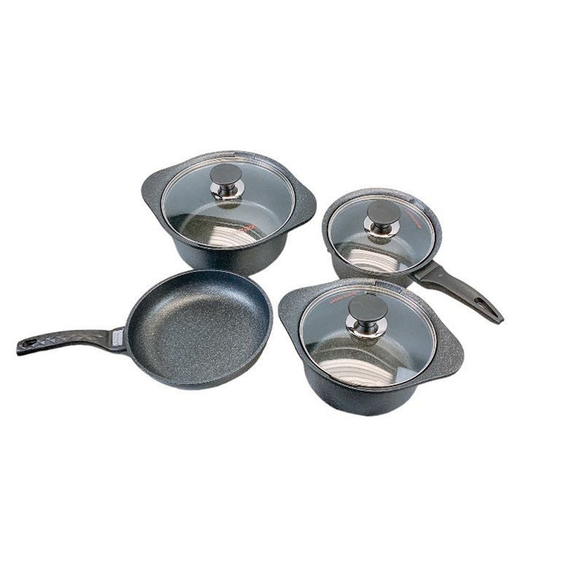 MADE IN KOREA Nonstick Pots and Pans Induction Marble Coating Cookware Set