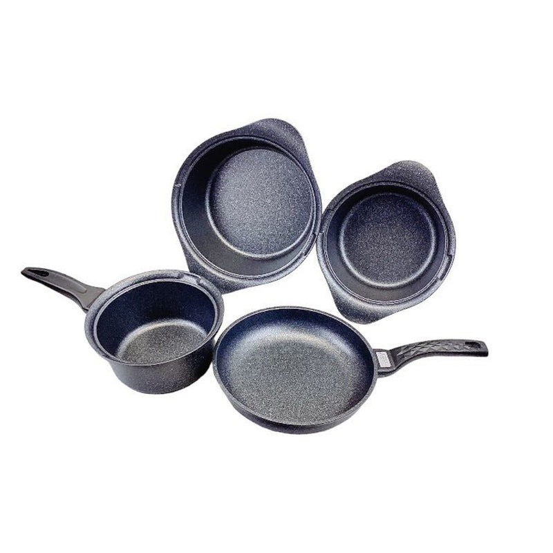 MADE IN KOREA Nonstick Pots and Pans Induction Marble Coating Cookware Set