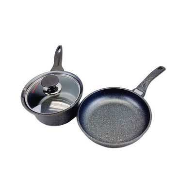 MADE IN KOREA Nonstick Pots and Pans Induction Marble Coating Cookware Set