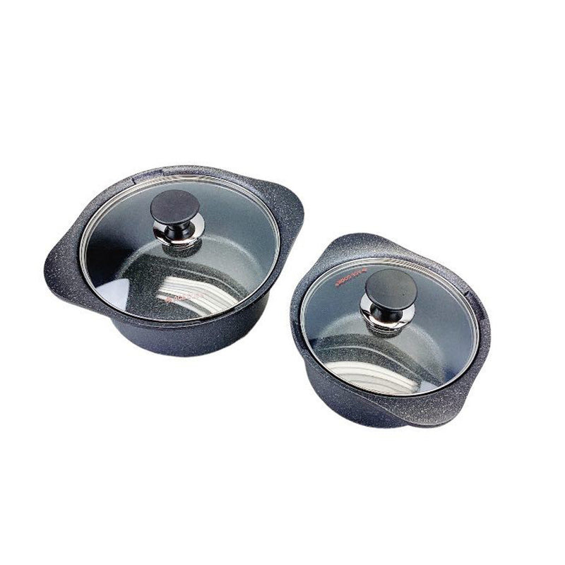 MADE IN KOREA Nonstick Pots and Pans Induction Marble Coating Cookware Set