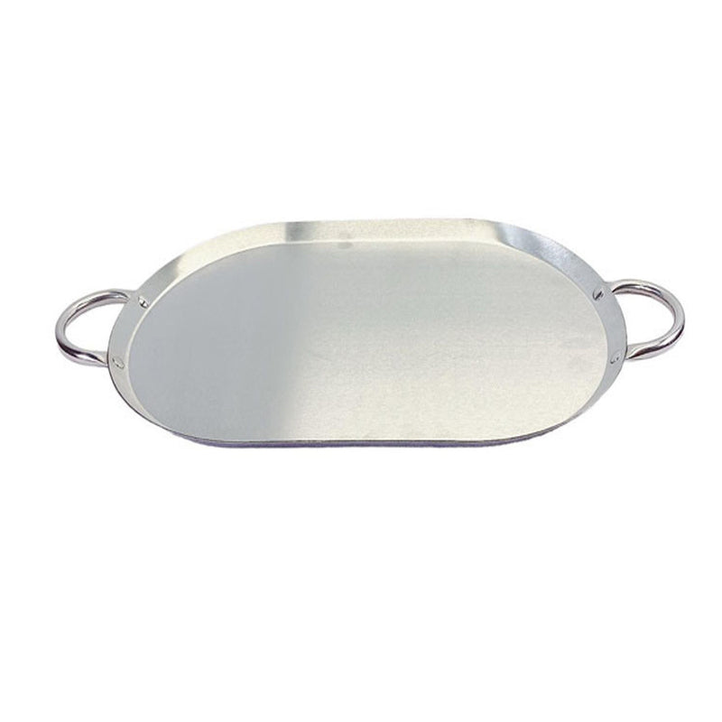 Stainless Steel Oval Serving Tray & To Warm Tortillas 21" x 13"