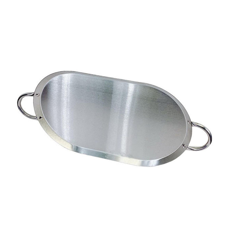 Stainless Steel Oval Serving Tray & To Warm Tortillas 21" x 13"