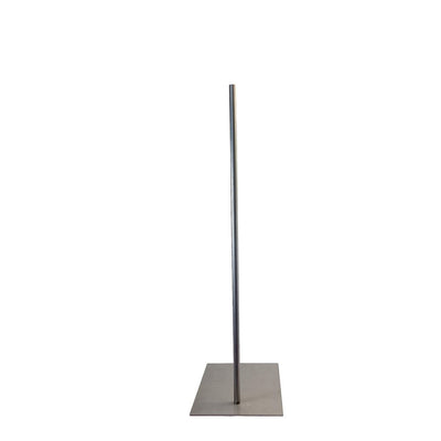 Raw Steel Metal Mannequin Stand, 16"x12", Rectangular Base With long 7/8'' stem