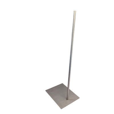 Raw Steel Metal Mannequin Stand, 16"x12", Rectangular Base With long 7/8'' stem