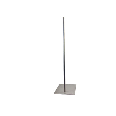 Raw Steel Metal Mannequin Stand, 16"x12", Rectangular Base With long 7/8'' stem