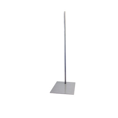 Raw Steel Metal Mannequin Stand, 16"x12", Rectangular Base With long 7/8'' stem