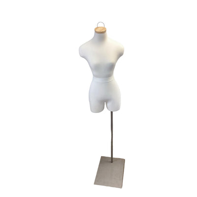 Hanging Female Form Half Legs Mannequin Torso Neckblock W/Stand for Display