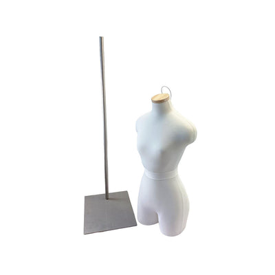 Hanging Female Form Half Legs Mannequin Torso Neckblock W/Stand for Display