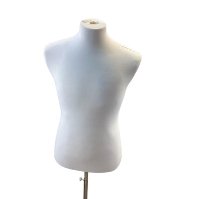 22"-43" Height Adjustable Cream Coat Form & Neckblock Mannequin Stand,35" Waist