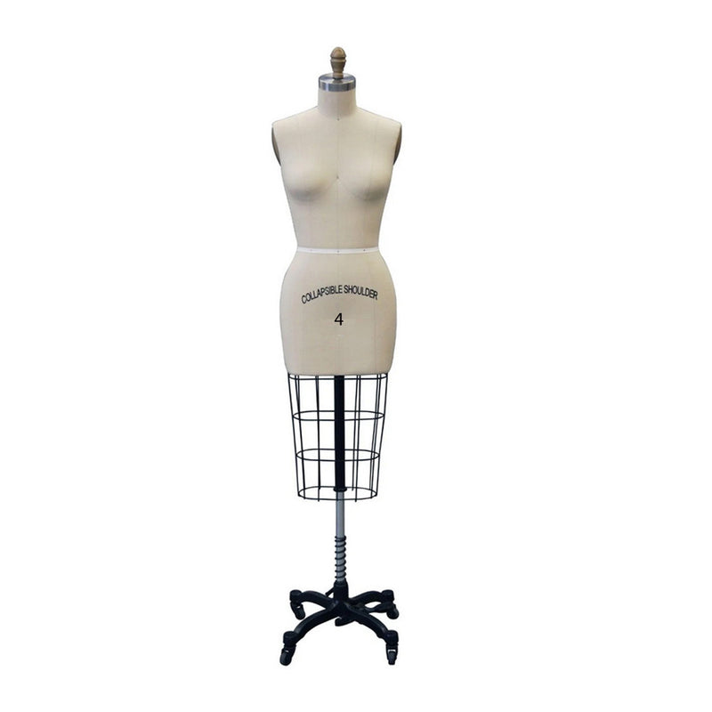 Female Fashion Dressmaker Dress Form Mannequin Size 4, Shoulders are Collapsible