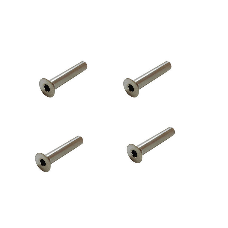 1/4" Slimeline Countersink Head Receiver Swageless Terminal Stainless Steel 4Pcs