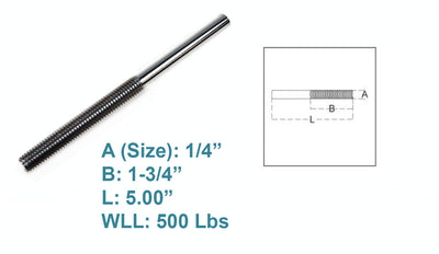 Forged Stainless Steel T316 Stub End RH Thread Turnbuckle