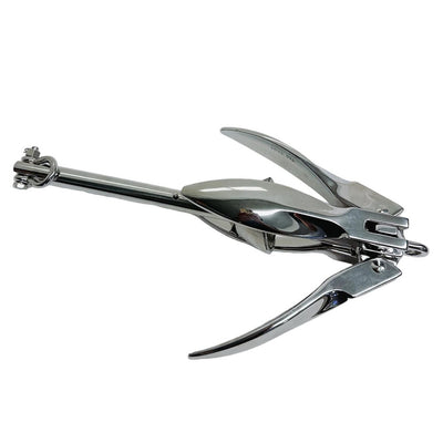 Folding Grapnel Boat Anchor 316 Stainless Steel 5Kg for for Canoe,Yacht, Jet Ski