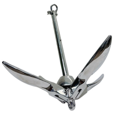 Folding Grapnel Boat Anchor 316 Stainless Steel 5Kg for for Canoe,Yacht, Jet Ski