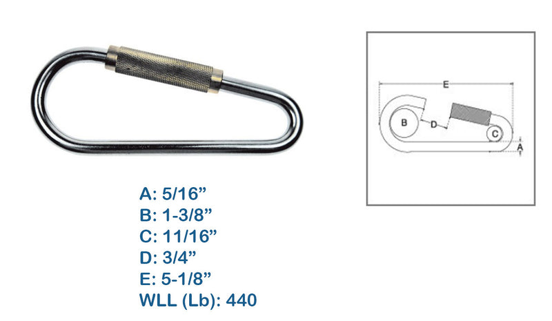 Stainless Steel T304 Quick Link Spring Loaded Lock With Copper Spring Gate