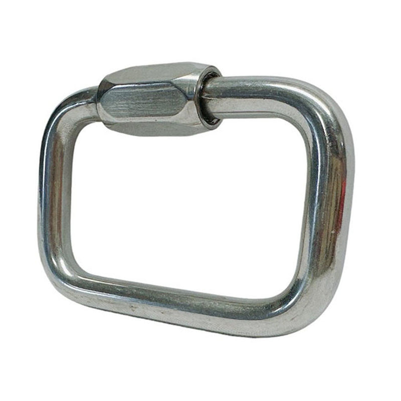 Stainless Steel T316 Square Quick Link Chain Connectors, Locking Carabiners Marine Grade