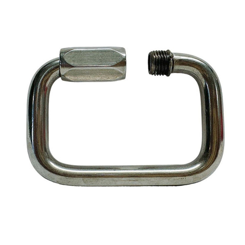 Stainless Steel T316 Square Quick Link Chain Connectors, Locking Carabiners Marine Grade