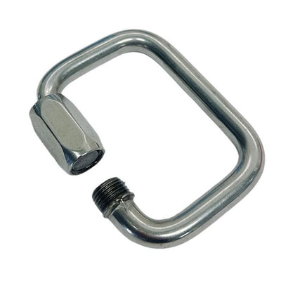 Stainless Steel T316 Square Quick Link Chain Connectors, Locking Carabiners Marine Grade