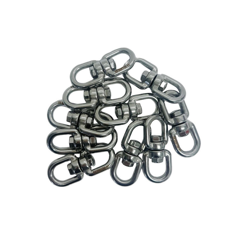 1/4" EYE EYE Swivel Stainless Steel 316 Marine Mooring 600LBS WLL 10 PCS