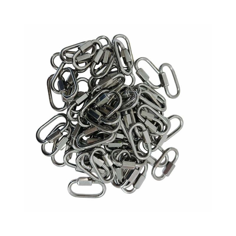 5/32" Stainless Steel 316 Quick Link Shackle Boat Marine 250 LBS WLL 50 Pcs