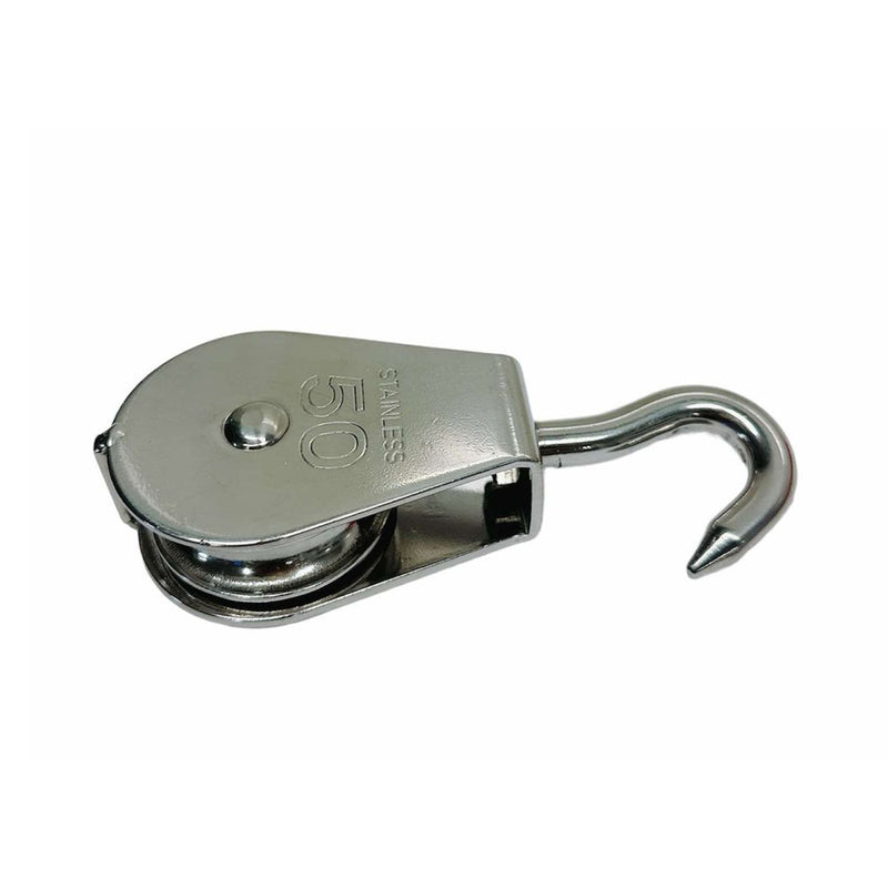 2" Stainless Steel Lifting Swivel Hook Block Used for 3/8" Wire Rope