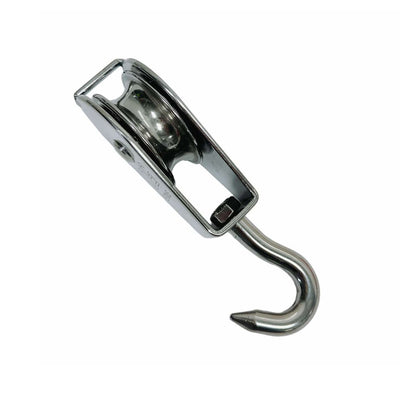 2" Stainless Steel Lifting Swivel Hook Block Used for 3/8" Wire Rope 4 Pcs