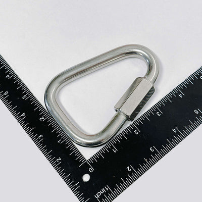 4 Pcs Delta Quick Links 15/32" Stainless Steel Triangle Carabiner 3,200 Lbs WLL