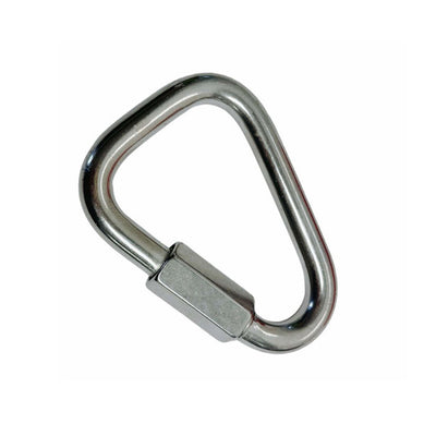 4 Pcs Delta Quick Links 15/32" Stainless Steel Triangle Carabiner 3,200 Lbs WLL