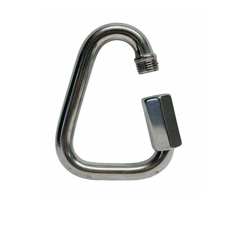 4 Pcs Delta Quick Links 15/32" Stainless Steel Triangle Carabiner 3,200 Lbs WLL