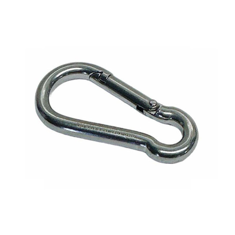 T316 Stainless Steel 3/16" x 50mm Carabiner Spring Snap Hook Marine 120 Lbs WLL