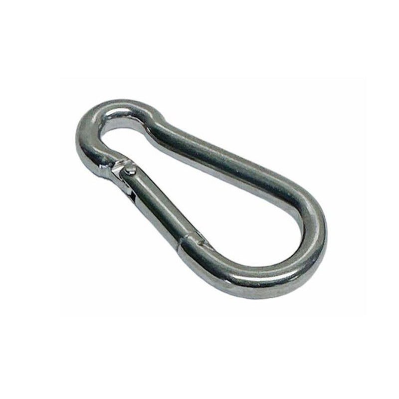 T316 Stainless Steel 3/16" x 50mm Carabiner Spring Snap Hook Marine 120 Lbs WLL