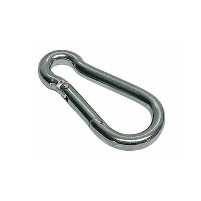 T316 Stainless Steel 1/4" Carabiner Spring Snap Hook Marine 180 Lbs WLL