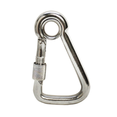 Stainless Steel T316 Marine Carabiner Spring Snap Hook Eyelet Screw Nut 5 Pc Set