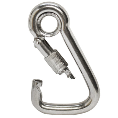 Stainless Steel T316 Marine Carabiner Spring Snap Hook Eyelet Screw Nut 5 Pc Set